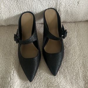 Ann Taylor raffia mules